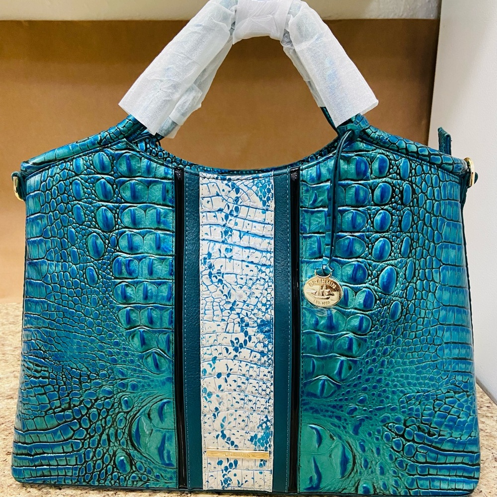 Brahmin Peacock Shimmer ELAINE and Cordelia Wallet - Picture 7 of 13